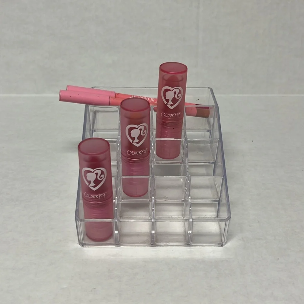 12 grid tiered Clear acrylic lipstick vanity makeup organizer